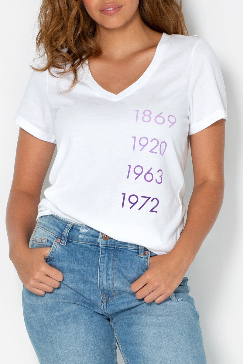 Empowered Graphic V Neck Shirt Dates Smart Sexy