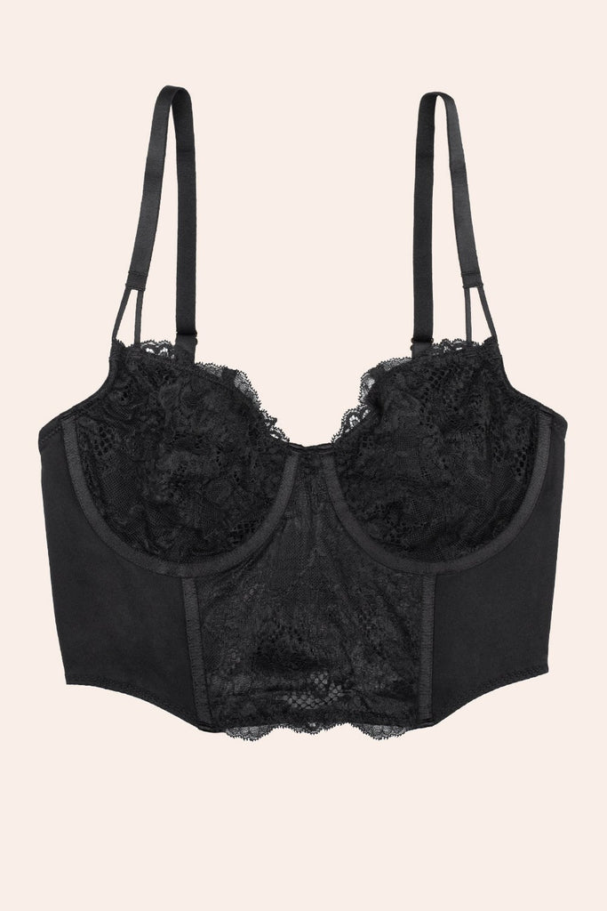 Temptation Lace Bustier | Black Hue Bra SAS 