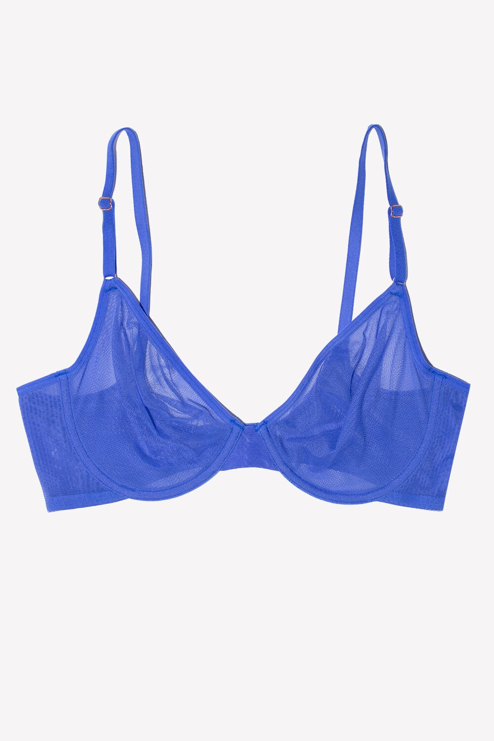 Sheer Mesh Demi Underwire Bra  Dazzling Blue – Smart & Sexy