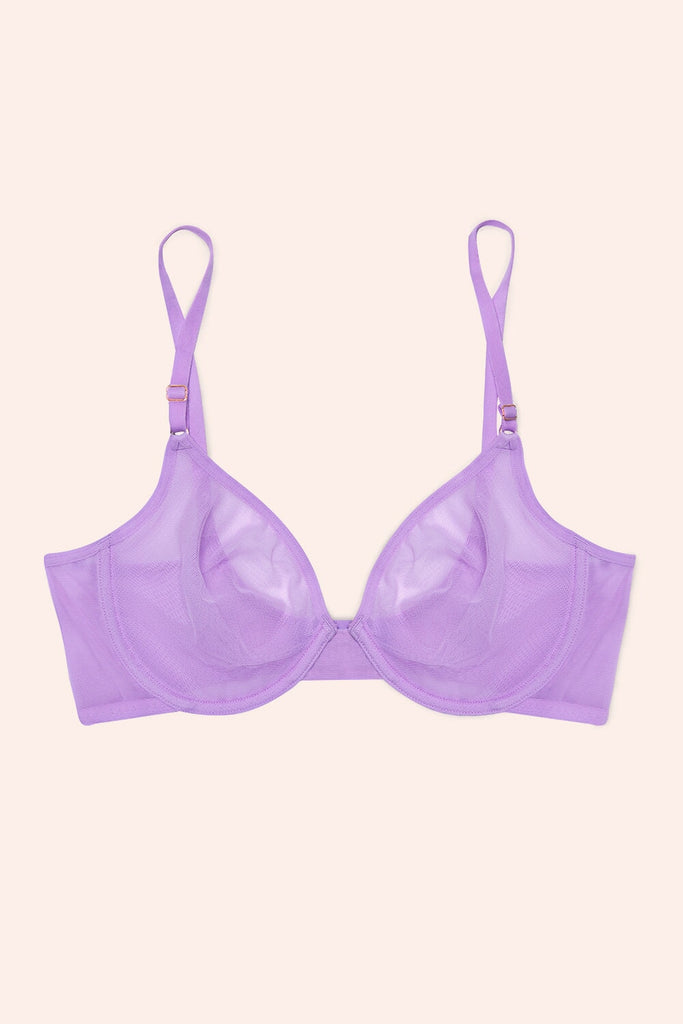 Sheer Mesh Demi Underwire Bra | Wisteria Bra SAS 