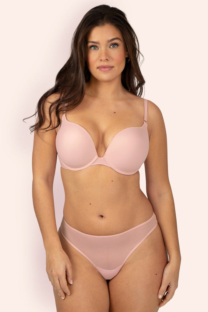 Add 2 Cup Sizes Push-Up Bra | Blushing Rose Mesh BRA SAS 