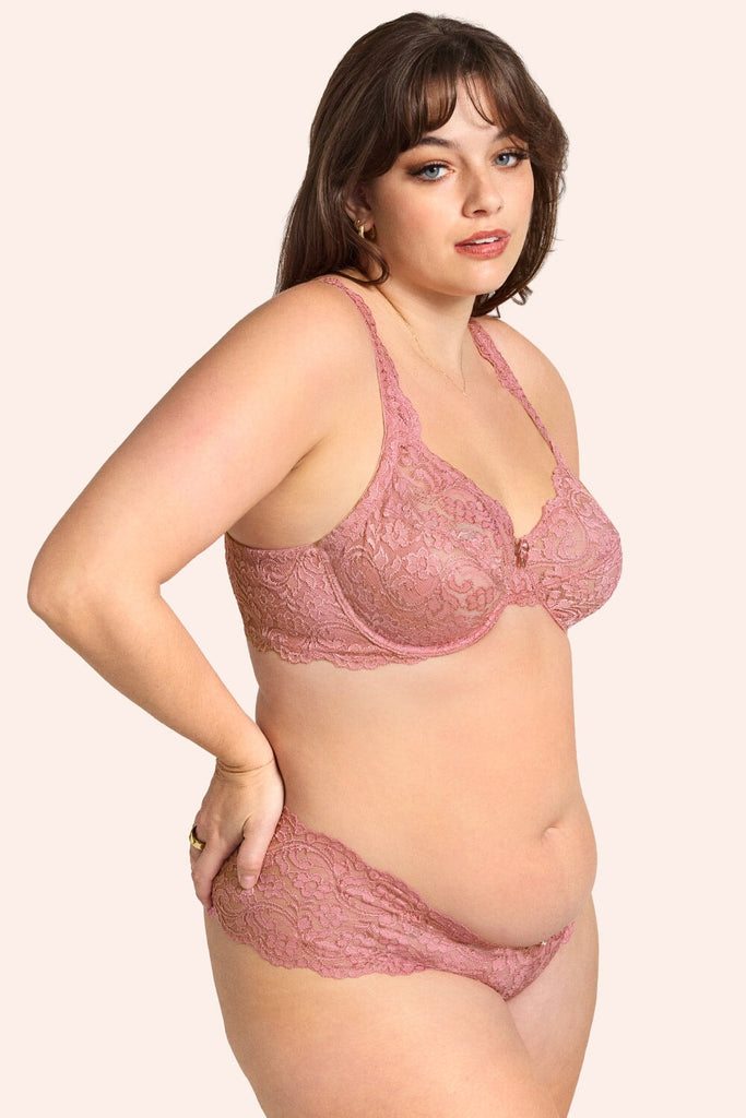 Plus Size Signature Lace Unlined Underwire Bra with Added Support | Foxglove Bra SAS 