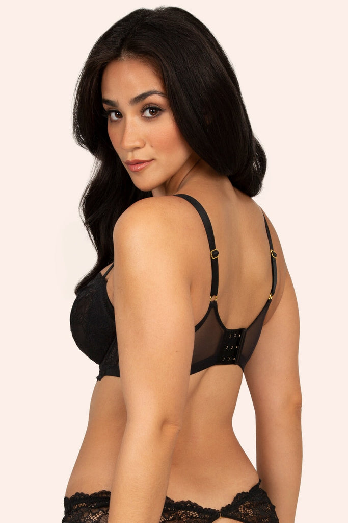 Temptation Lace Balconette Bra | Black Hue Bra SAS 