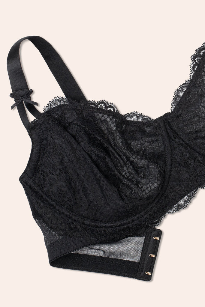 Temptation Lace Balconette Bra | Black Hue Bra SAS 