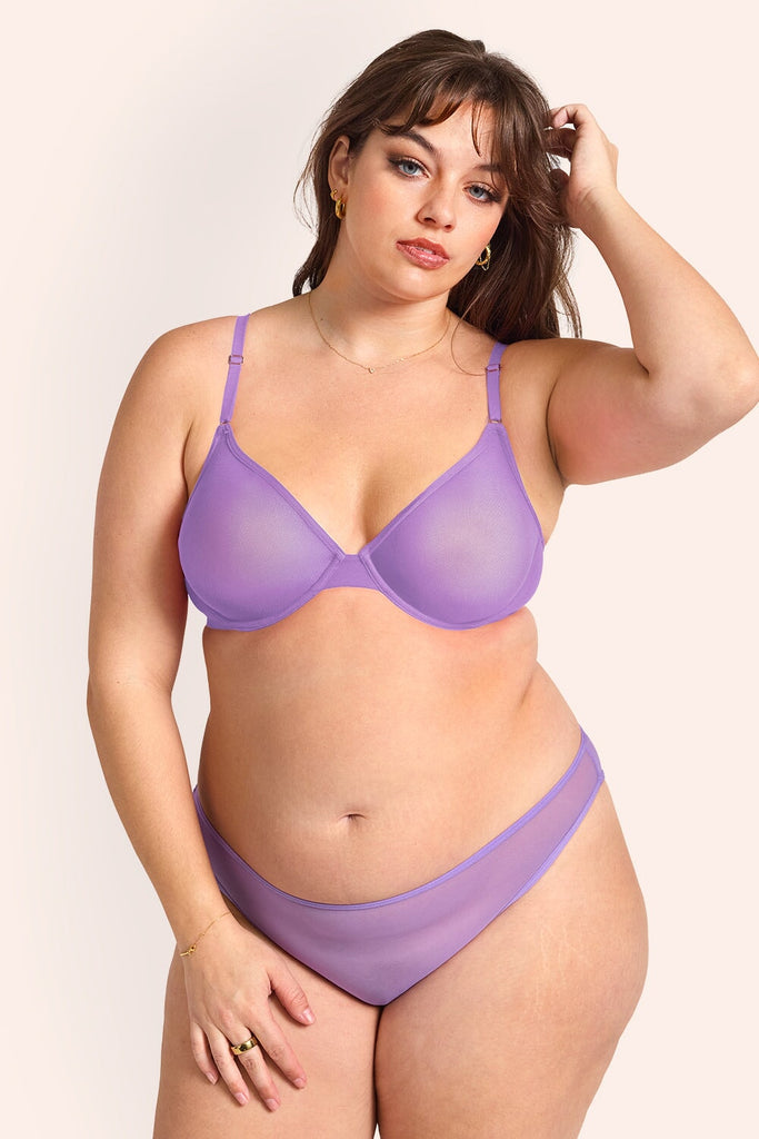 Sheer Mesh Demi Underwire Bra | Wisteria Bra SAS 