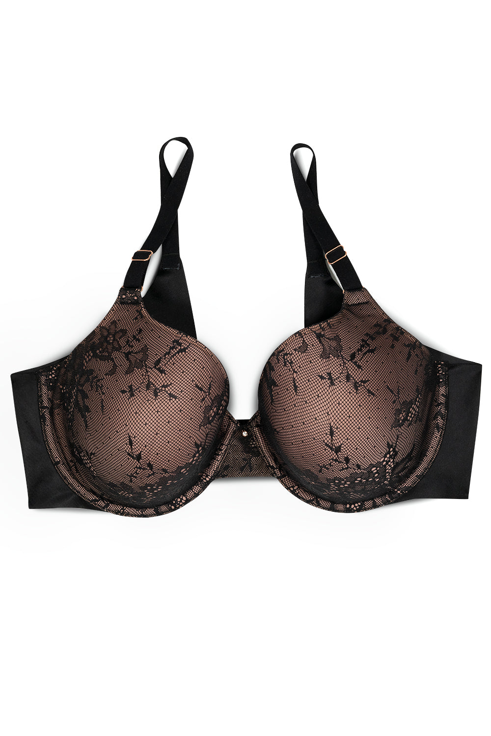 Smooth Lace T-Shirt Bra  Black Hue w/Ballet Fever Smooth Lace
