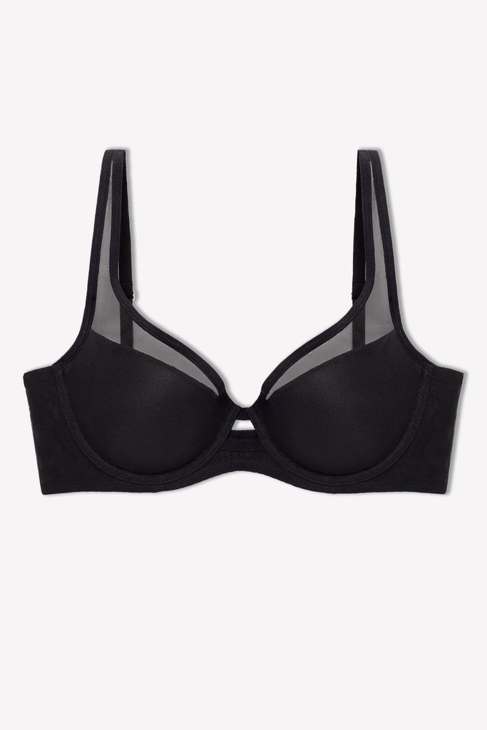 Mesh Plunge Bra | Black Hue Mesh BRA SAS 