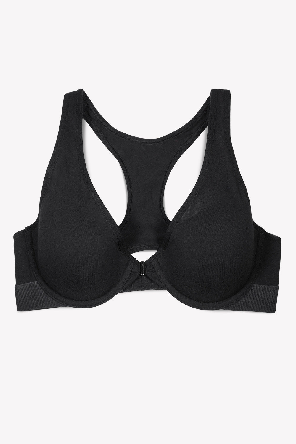 Lingesxy Racerback Bra, Push Up Front Closure Underwire Bra Add 2 Cups  Black at  Women's Clothing store