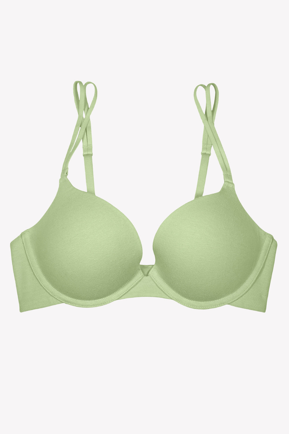 GORGEOUS Green cotton push-up bra