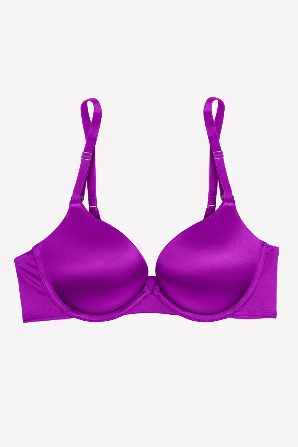 VS very sexy satin shine rhinestone strap push up bra new 36d peeble violet