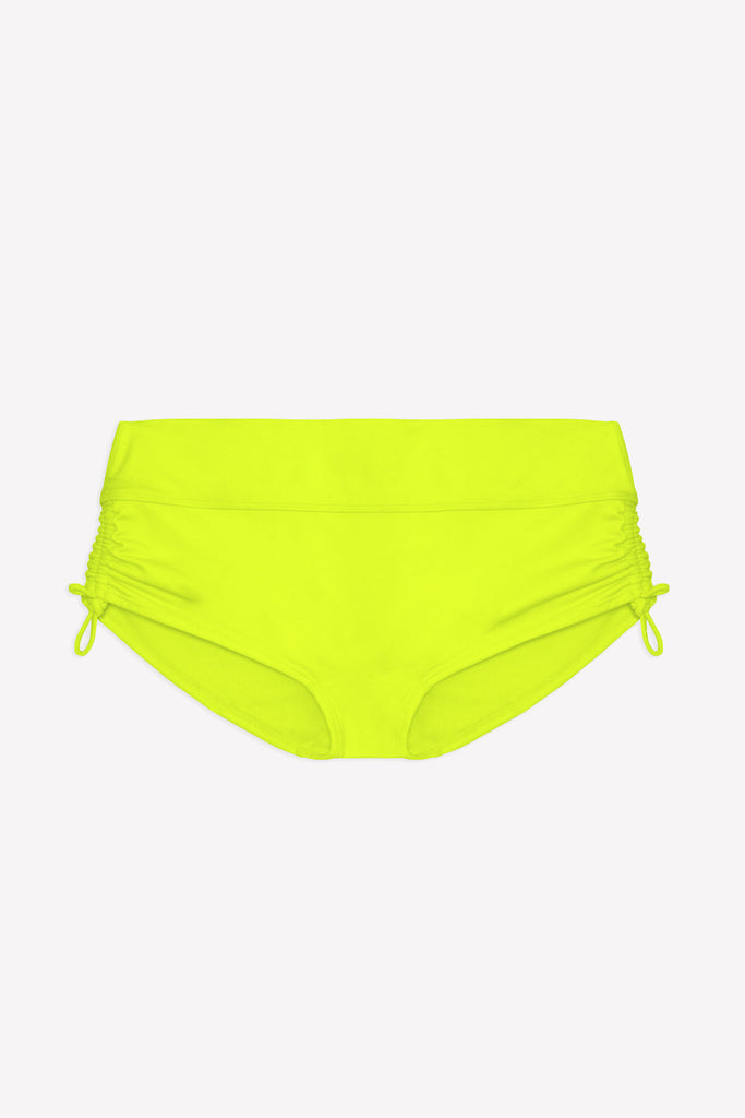 Side Tie Boyshort Bikini Bottoms | Neon Yellow SWMBTTM SAS 