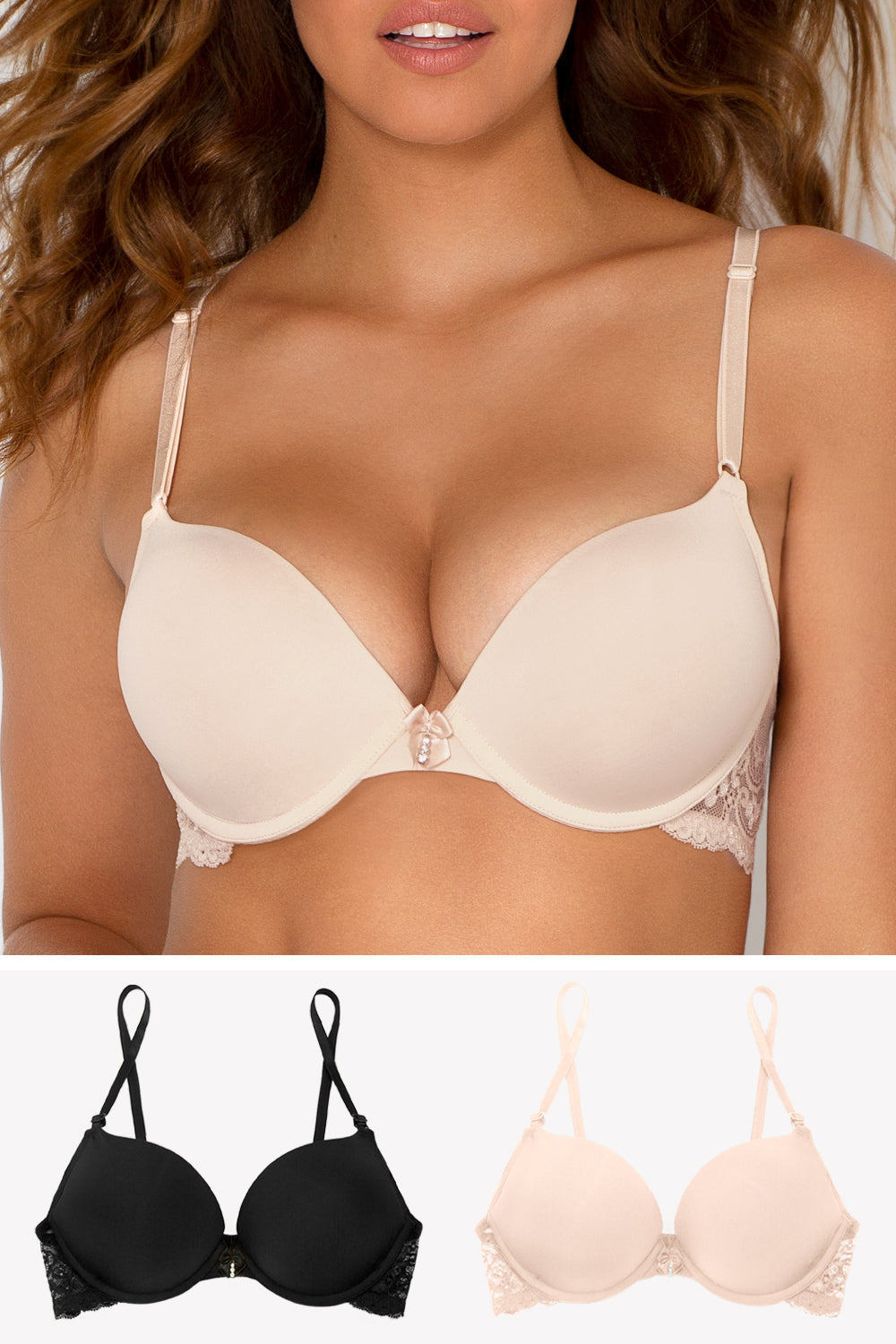 Add 2 Cup Sizes Push-Up Bra 2 Pack