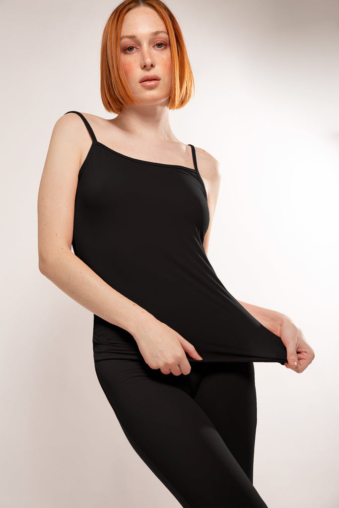 Stretchiest EVER Stretch Cami Tank Top | Black Hue Stretch SLEEPWEAR SAS 