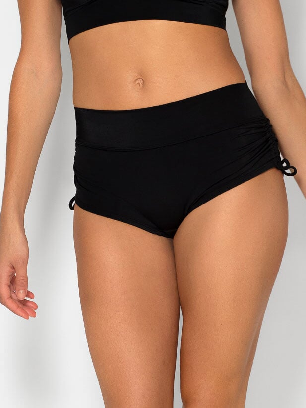 Women's Sexy Boyshort Bikini Bottom Side Tie Swimsuit Bottoms
