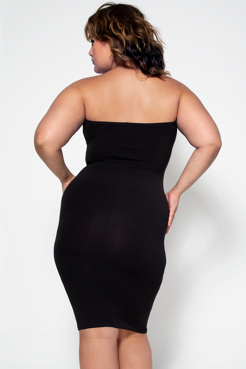 Smart & Sexy Women's Seamless Slip Dress, Black Hue, One Size