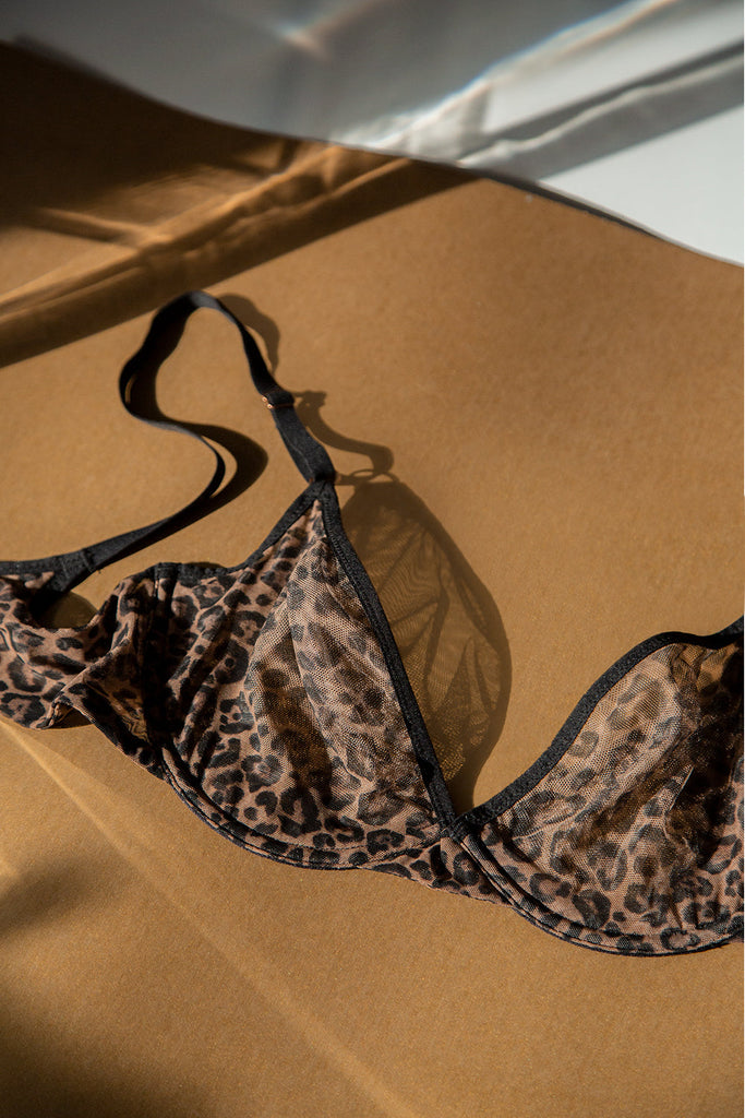 Sheer Mesh Demi Underwire Bra | Classic Leopard BRA SAS 