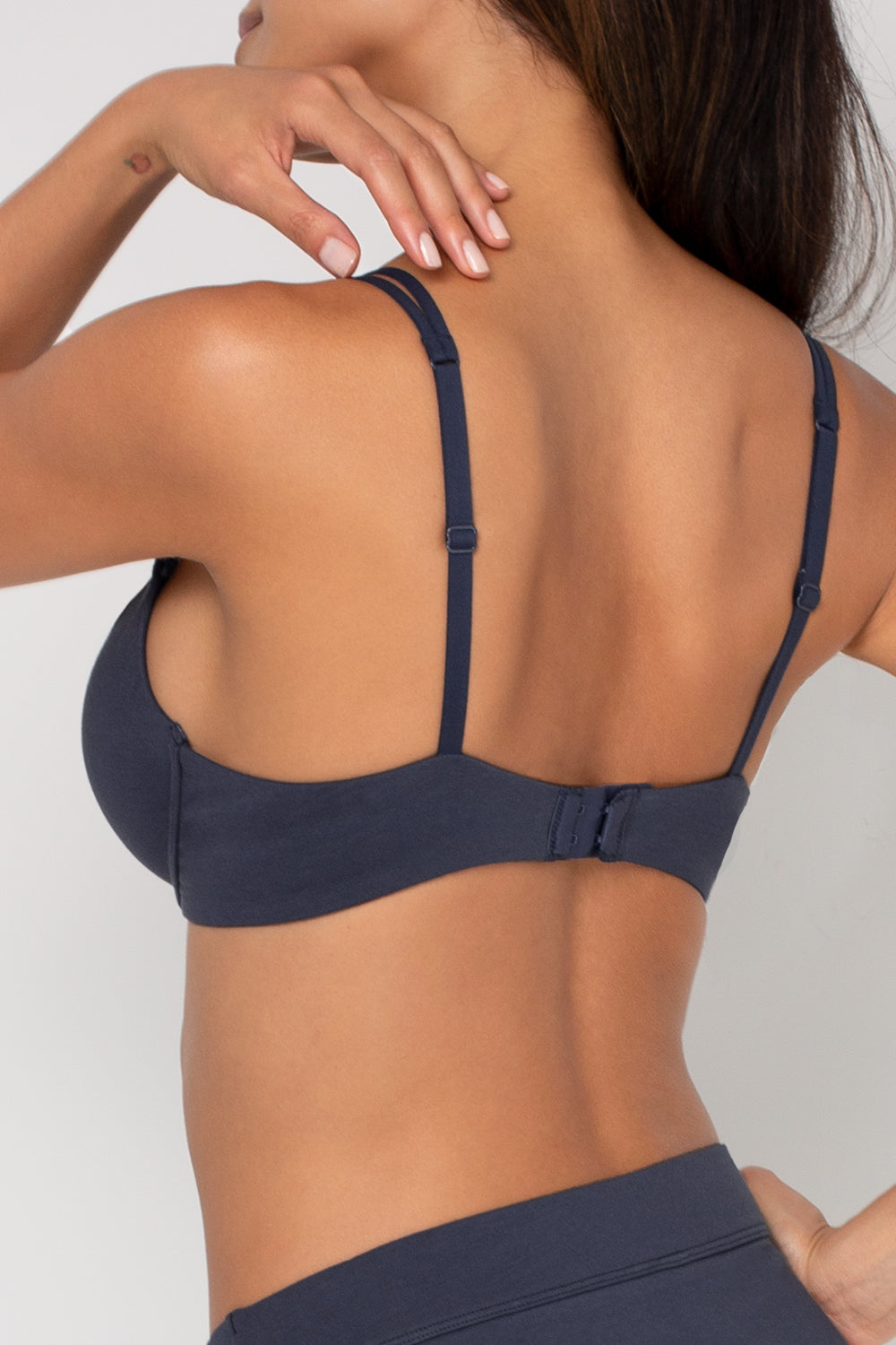 Navy Push Up Underwire Top
