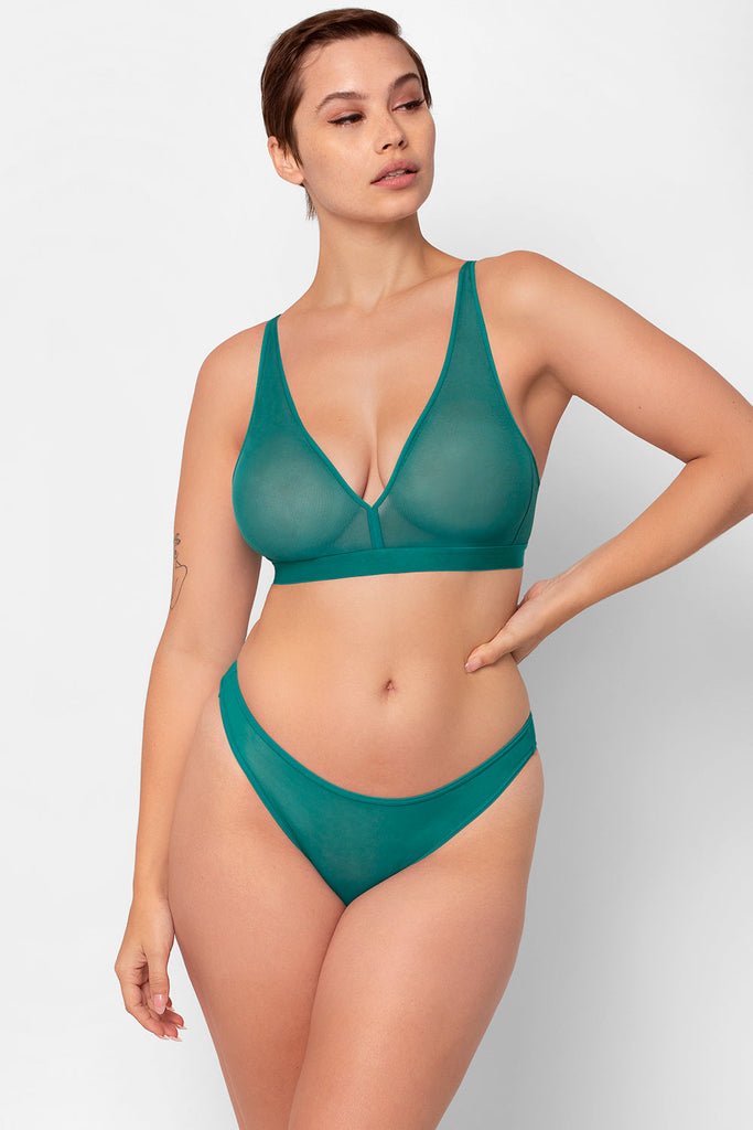 Sheer Mesh Plunge Bralette | Fanfare BRA SAS 